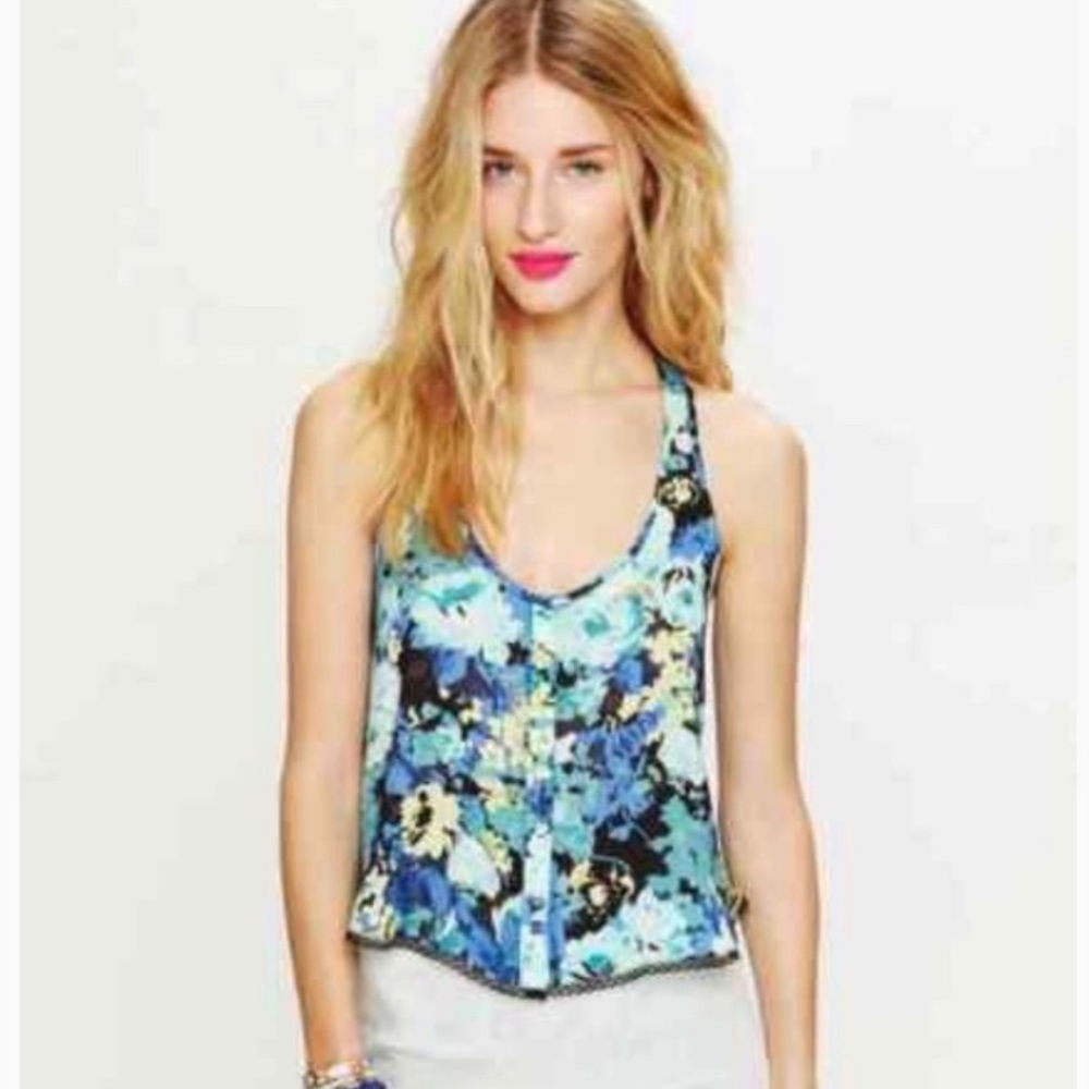 Intimately FP Cropped Racerback Floral Tank